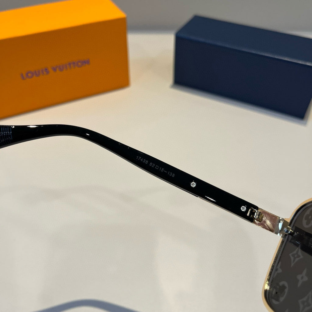 Louis Vuitton Metal Aviator Gray Lens Sunglasses for Men & Women - 933798 - detail image 10