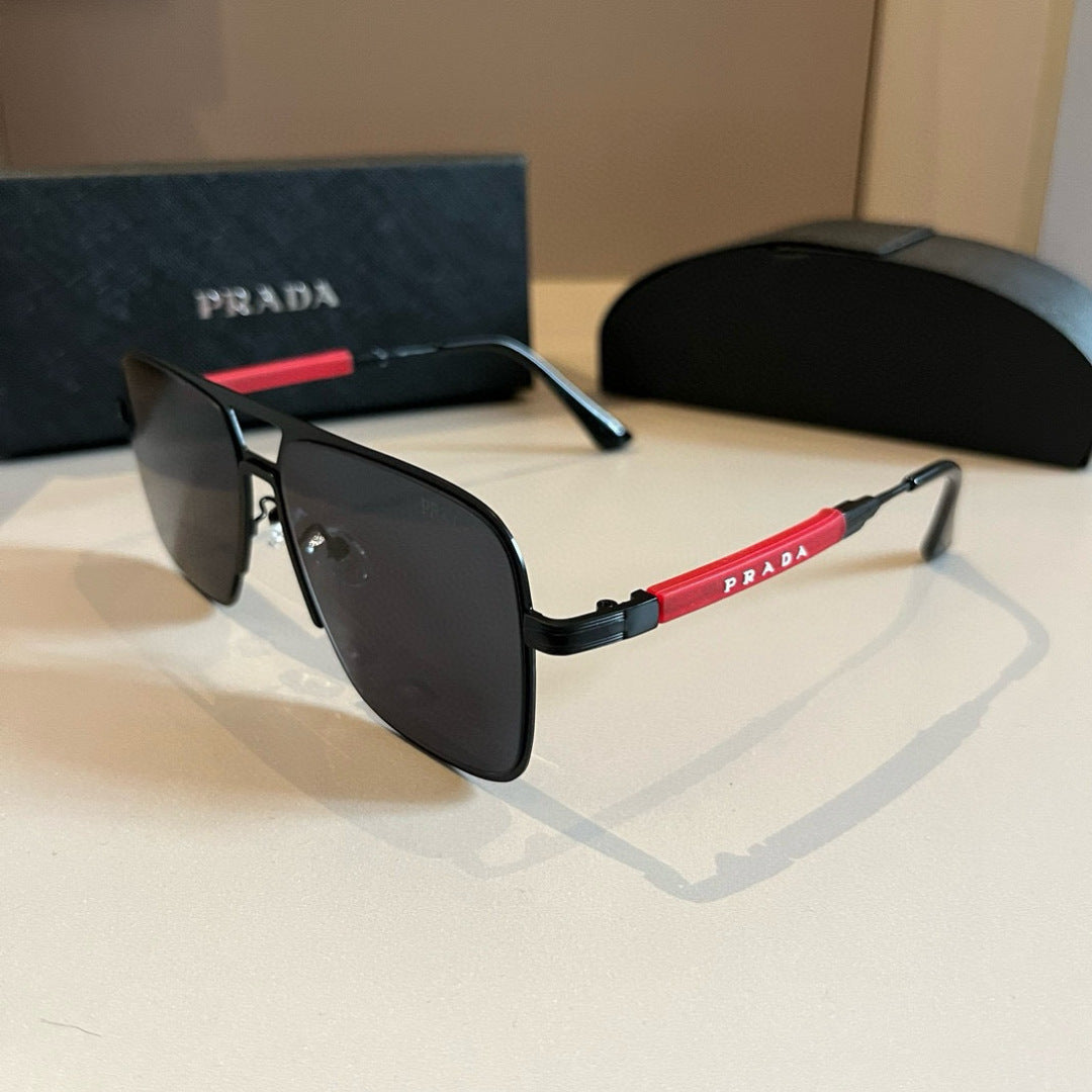 Prada Polarized Fashion Gold Lens Sunglasses for Men - 998127 - detail image 3