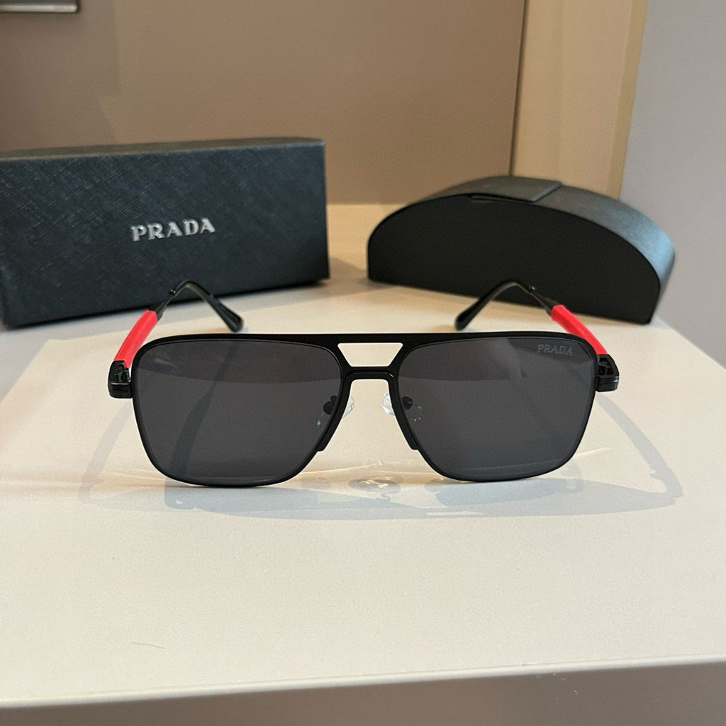 Prada Polarized Fashion Gold Lens Sunglasses for Men - 432056 - detail image 2