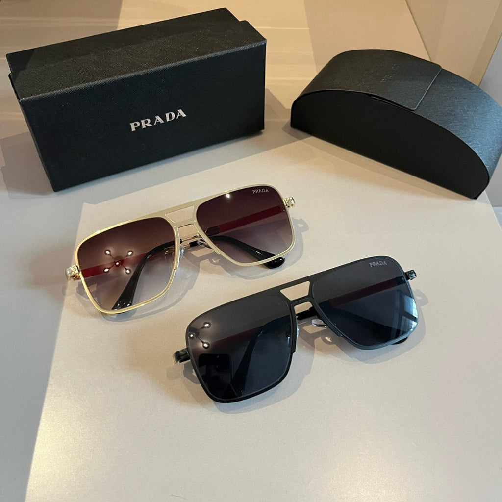 Prada Polarized Fashion Gold Lens Sunglasses for Men - 998127 - detail image 10