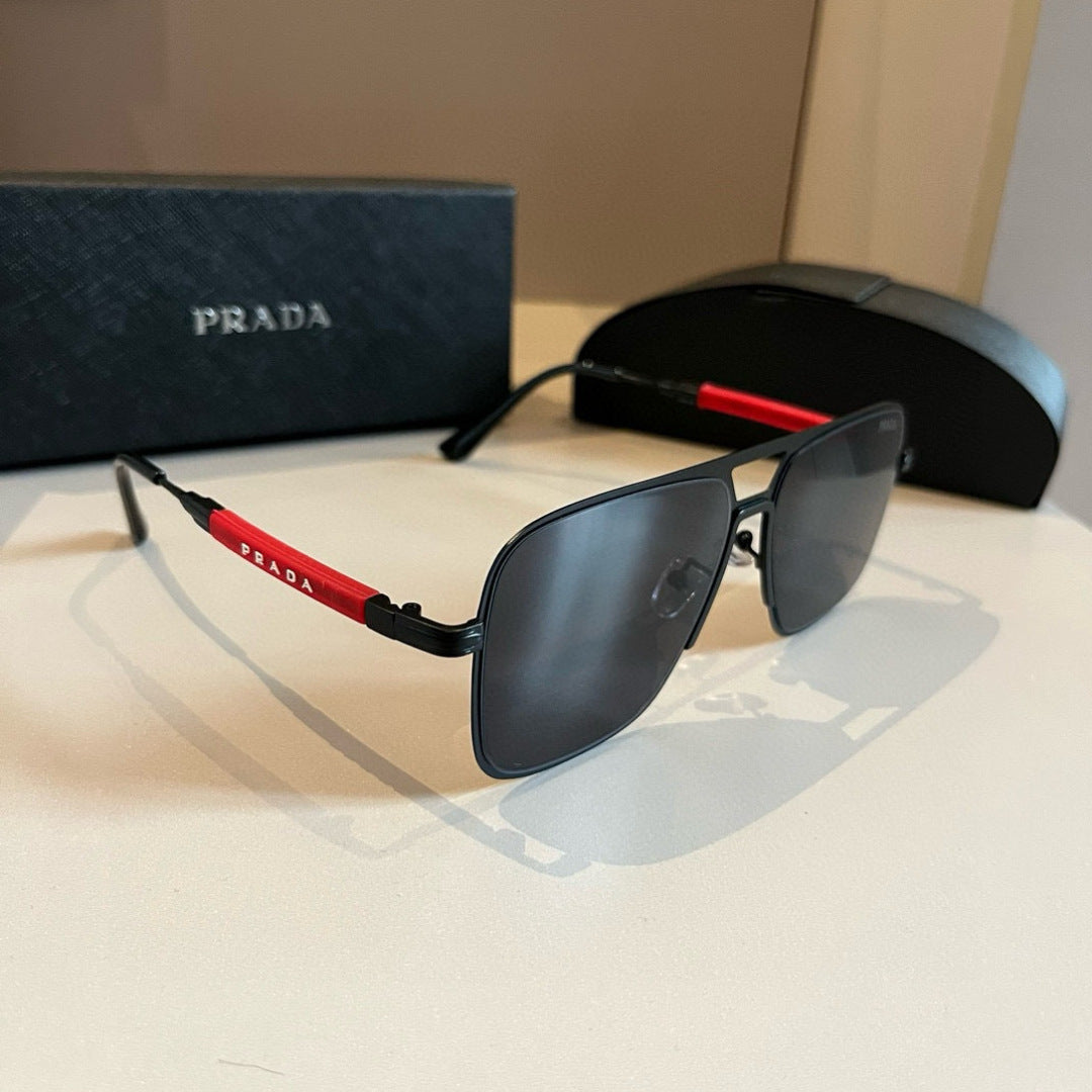 Prada Polarized Fashion Gold Lens Sunglasses for Men - 432056