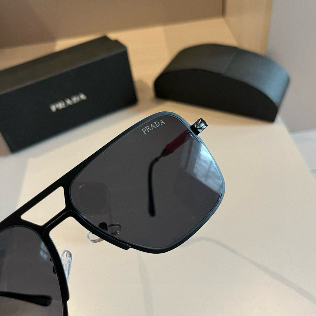Prada Polarized Fashion Gold Lens Sunglasses for Men - 432056 - detail image 5