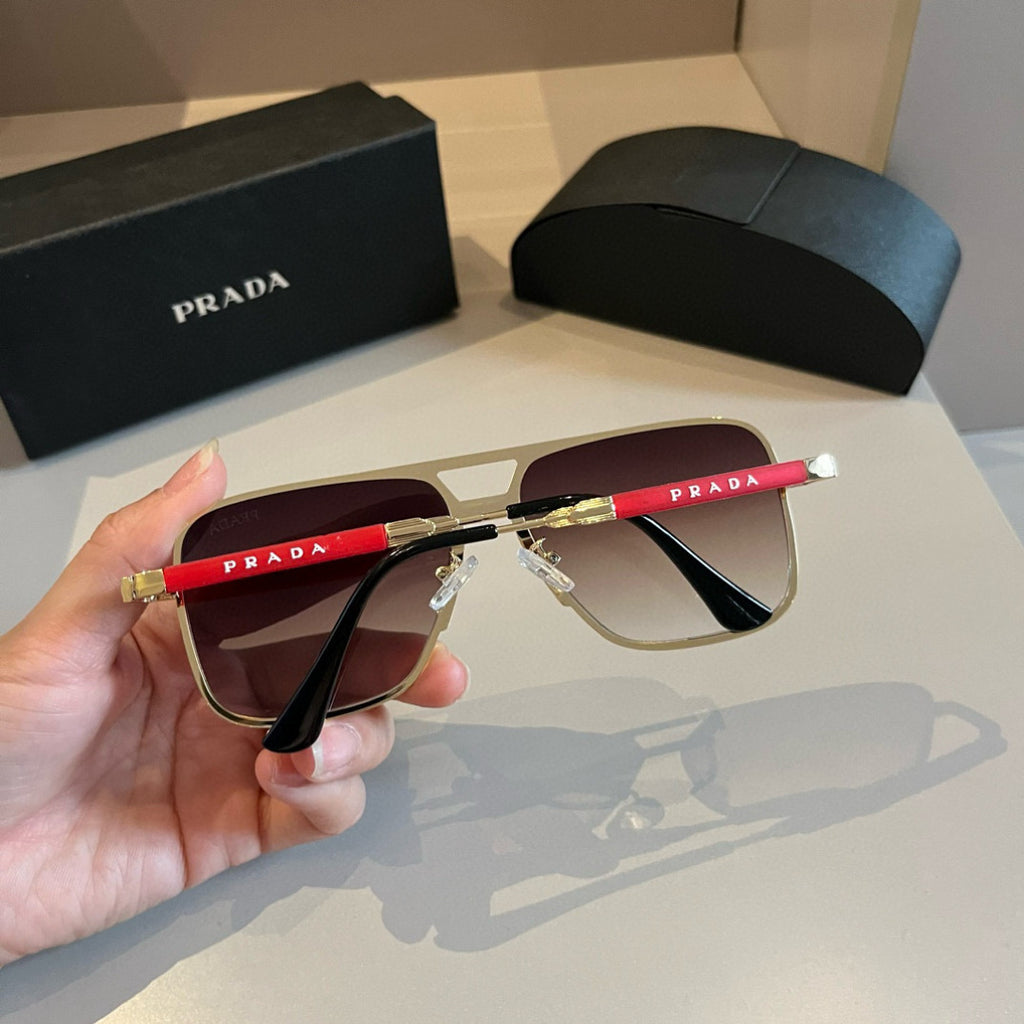 Prada Polarized Fashion Gold Lens Sunglasses for Men - 432057 - detail image 7