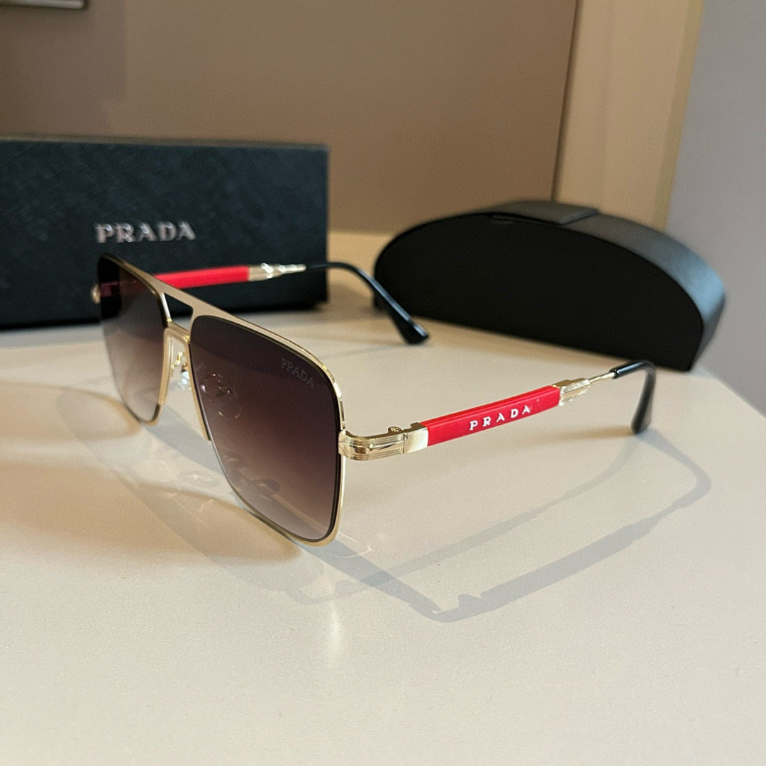 Prada Polarized Fashion Gold Lens Sunglasses for Men - 998128 - detail image 3