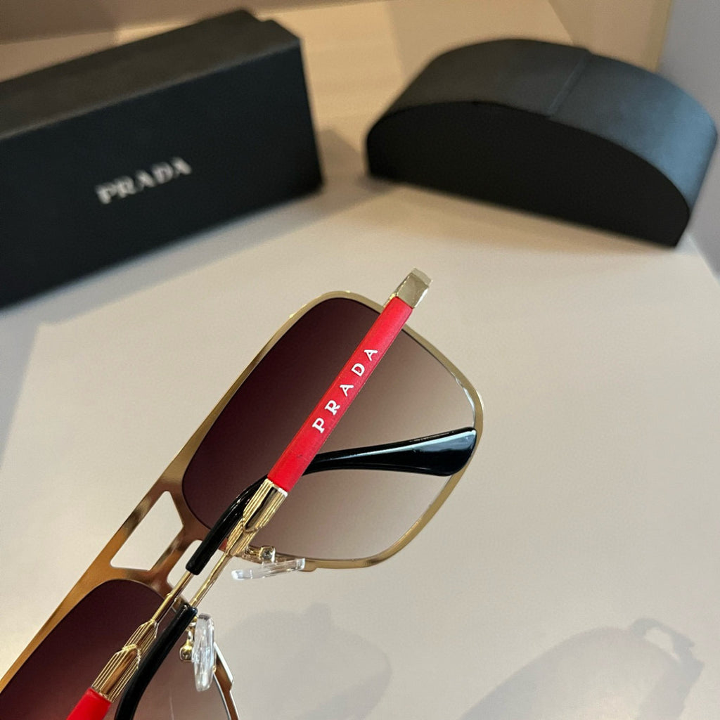Prada Polarized Fashion Gold Lens Sunglasses for Men - 432057 - detail image 6
