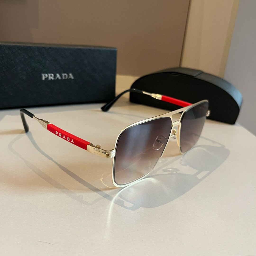Prada Polarized Fashion Gold Lens Sunglasses for Men - 432057