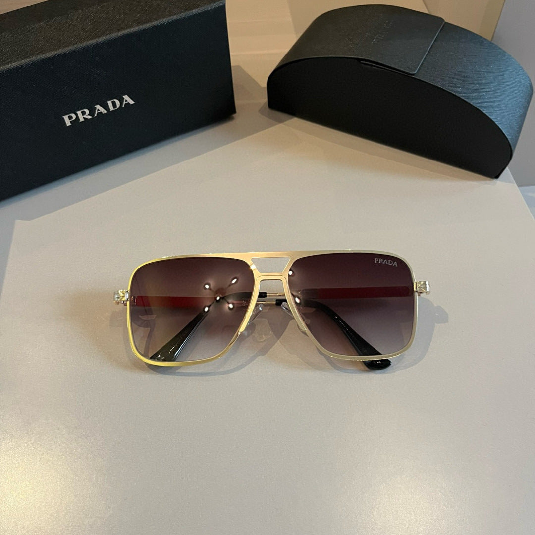 Prada Polarized Fashion Gold Lens Sunglasses for Men - 432057 - detail image 2