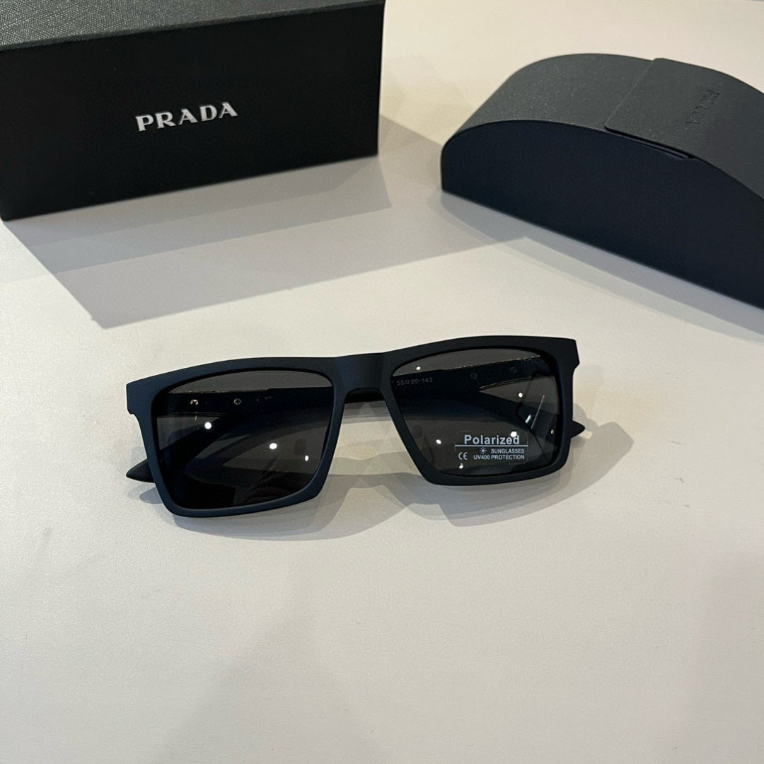 Prada Polarized Fashion Black Lens Sunglasses for Men - 487149 - detail image 5