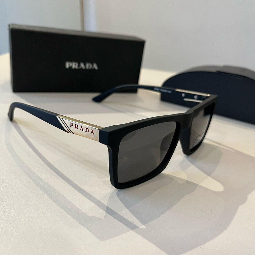 Prada Polarized Fashion Black Lens Sunglasses for Men - 487149