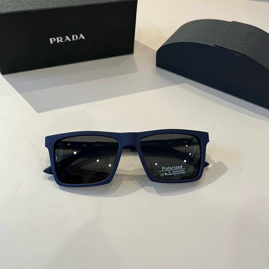 Prada Polarized Fashion Black Lens Sunglasses for Men - detail image 4