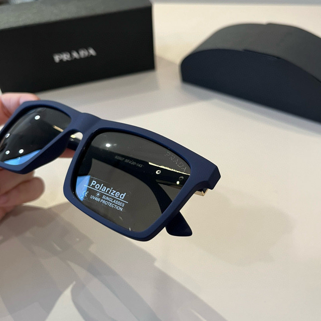 Prada Polarized Fashion Black Lens Sunglasses for Men - detail image 6