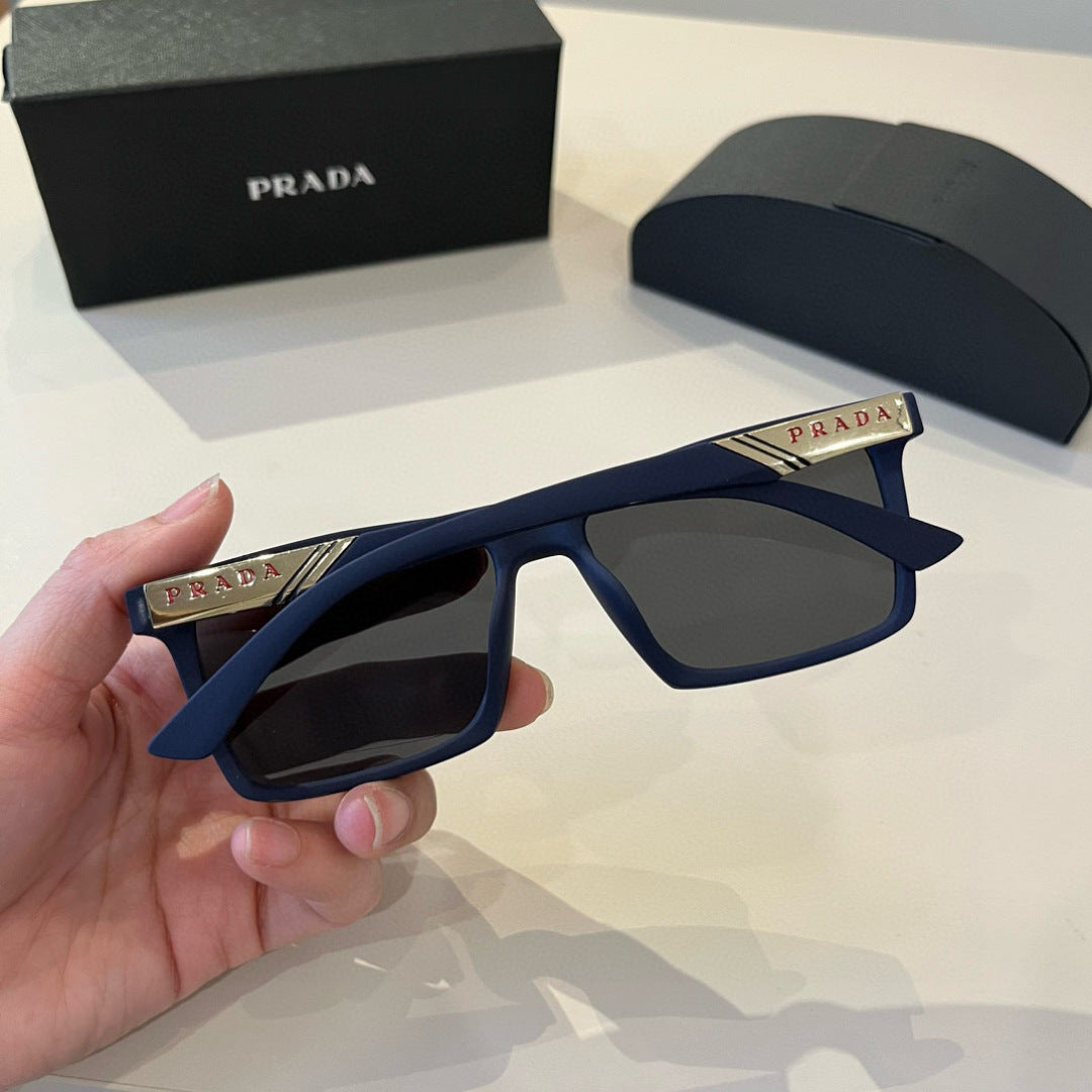 Prada Polarized Fashion Black Lens Sunglasses for Men - detail image 8