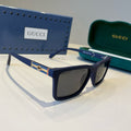 Gucci Metal Aviator Black Lens Sunglasses for Men & Women - 866930