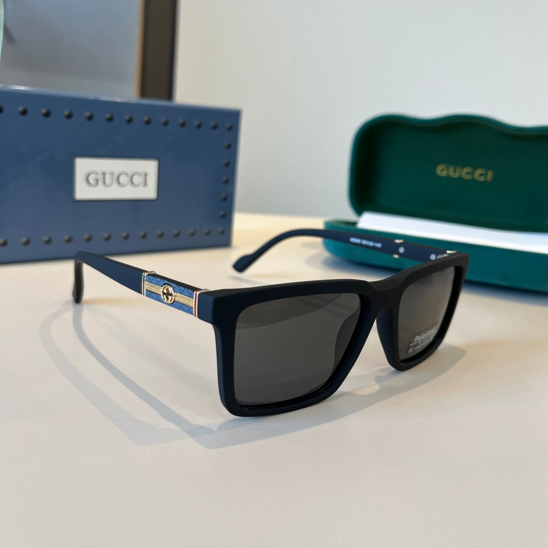 Gucci Metal Aviator Black Lens Sunglasses for Men & Women - 866932