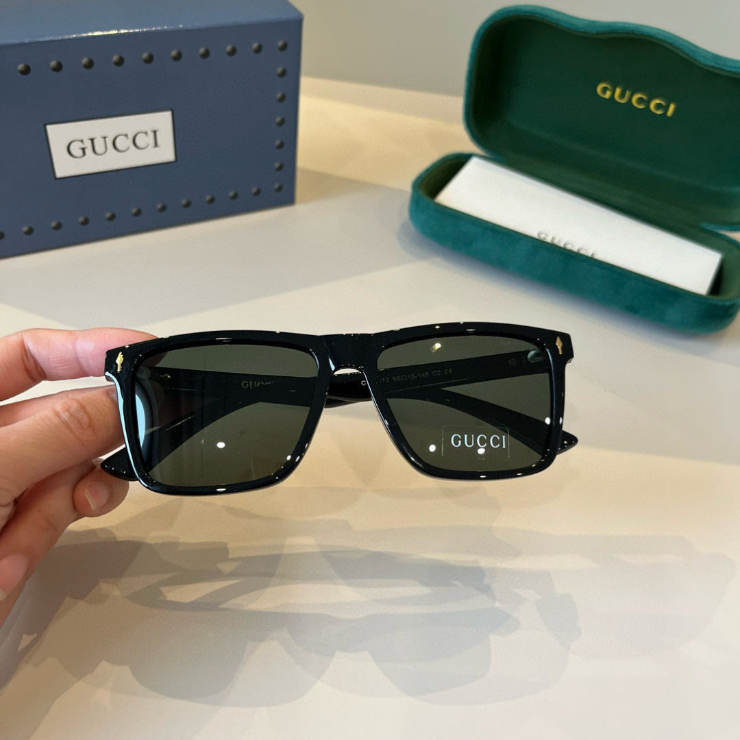 Gucci Metal Aviator Black Lens Sunglasses for Men & Women - 866940 - detail image 8