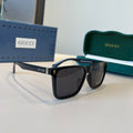 Gucci Metal Aviator Black Lens Sunglasses for Men & Women - 866942