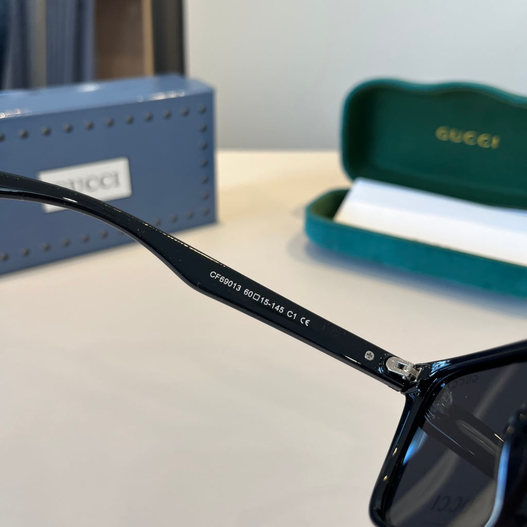 Gucci Metal Aviator Black Lens Sunglasses for Men & Women - 866942 - detail image 6