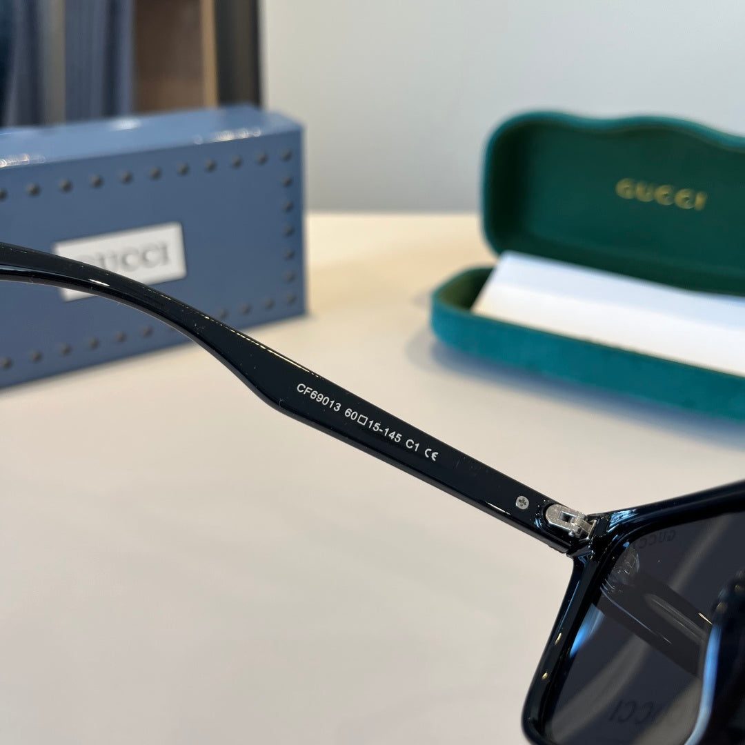 Gucci Metal Aviator Black Lens Sunglasses for Men & Women - 866942 - detail image 6