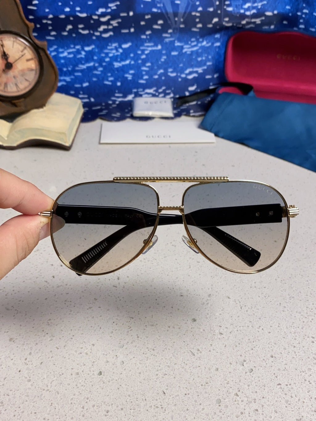 Gucci Aviator Silver Lens Sunglasses for Men & Women - 997533 - detail image 4