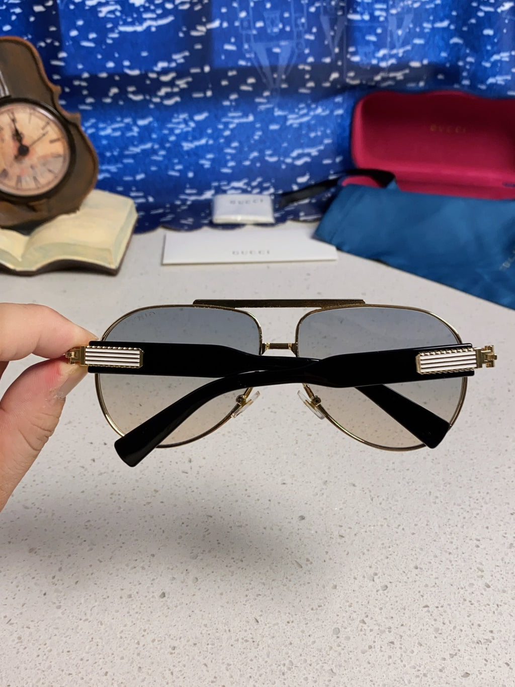 Gucci Aviator Silver Lens Sunglasses for Men & Women - 997533 - detail image 5
