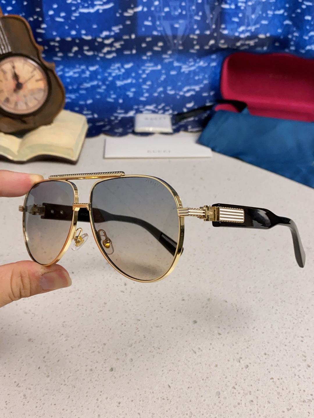 Gucci Aviator Silver Lens Sunglasses for Men & Women - 997533 - detail image 6