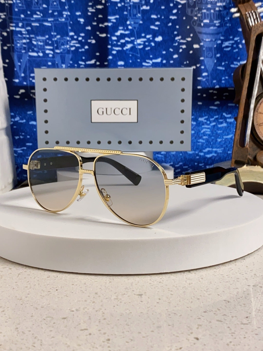 Gucci Aviator Silver Lens Sunglasses for Men & Women - 997533