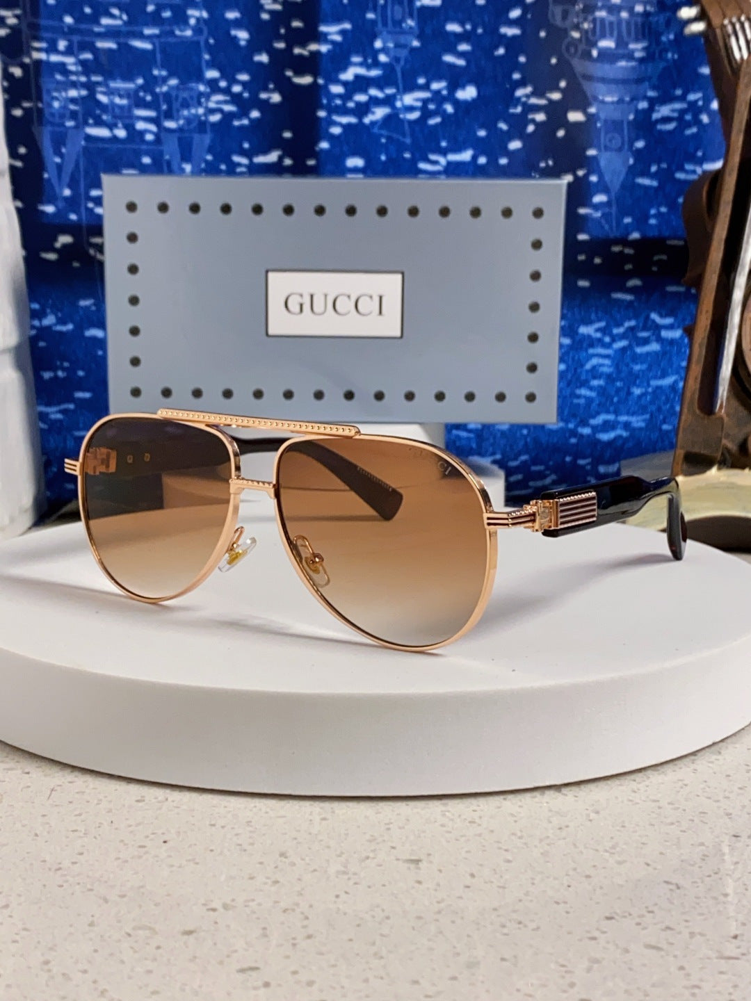 Gucci Aviator Brown Lens Sunglasses for Men & Women - 997534