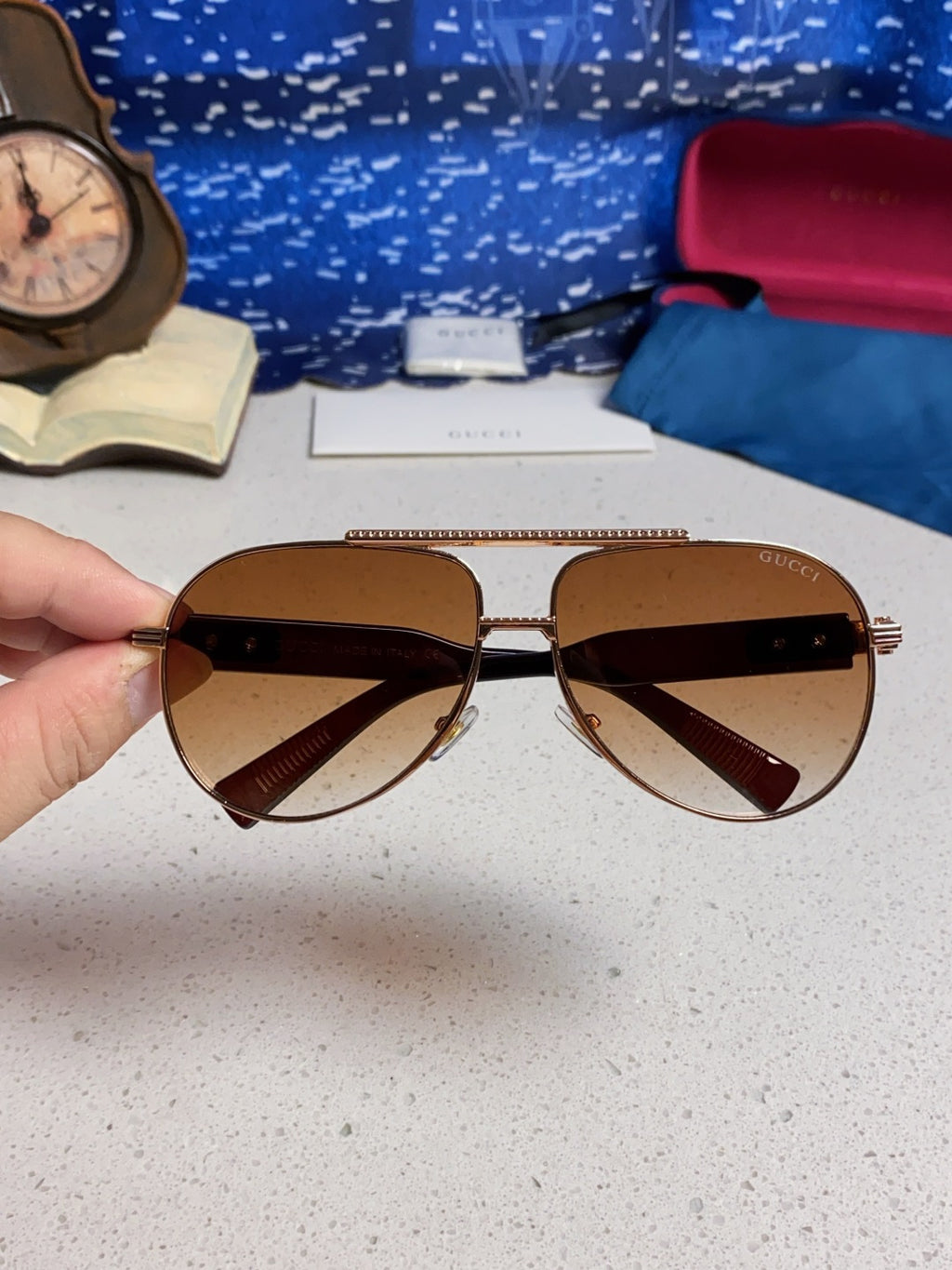 Gucci Aviator Brown Lens Sunglasses for Men & Women - 997534 - detail image 4