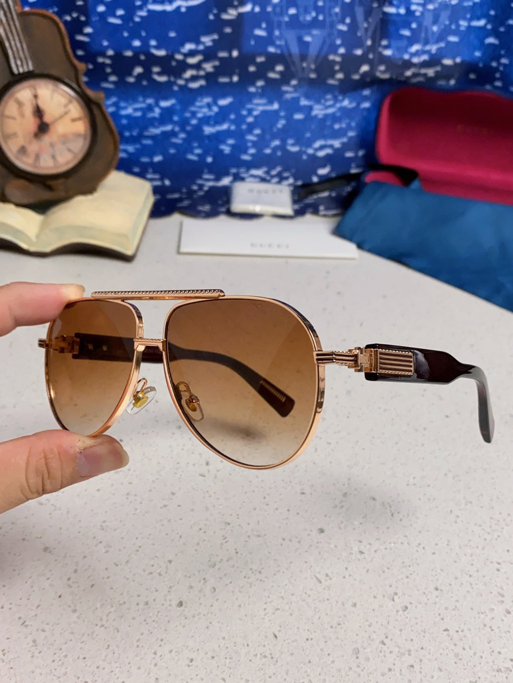 Gucci Aviator Brown Lens Sunglasses for Men & Women - 997534 - detail image 6