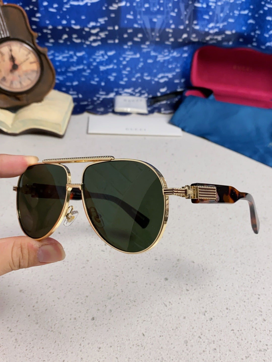 Gucci Aviator Silver Lens Sunglasses for Men & Women - 997535 - detail image 6