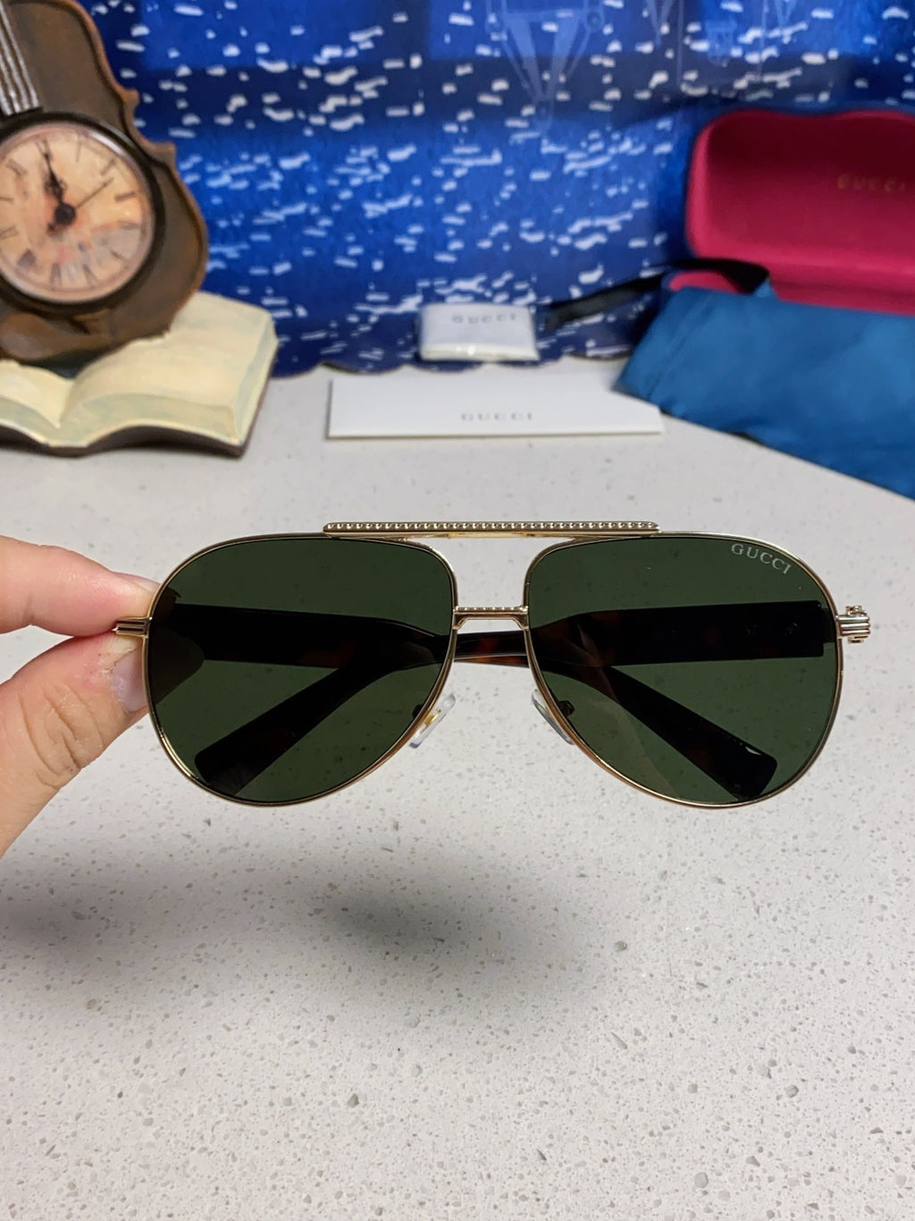 Gucci Aviator Silver Lens Sunglasses for Men & Women - 997535 - detail image 4