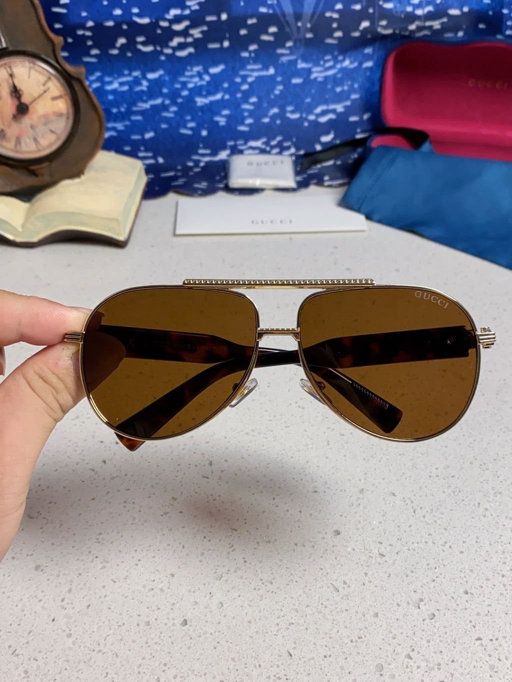 Gucci Aviator Brown Lens Sunglasses for Men & Women - 997536 - detail image 4