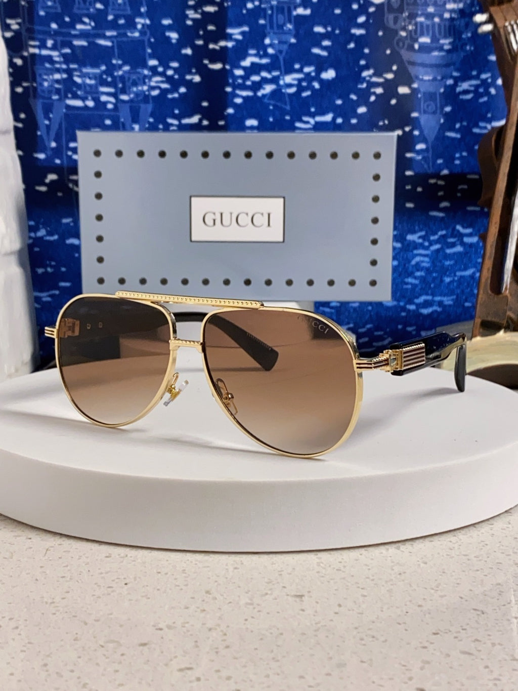 Gucci Aviator Brown Lens Sunglasses for Men & Women - 997537