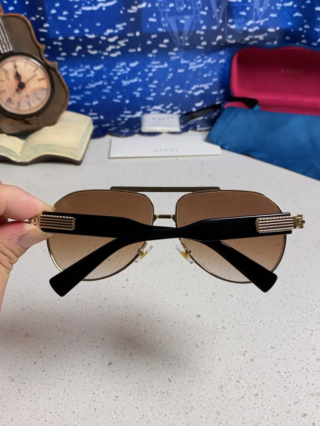 Gucci Aviator Brown Lens Sunglasses for Men & Women - 997537 - detail image 5
