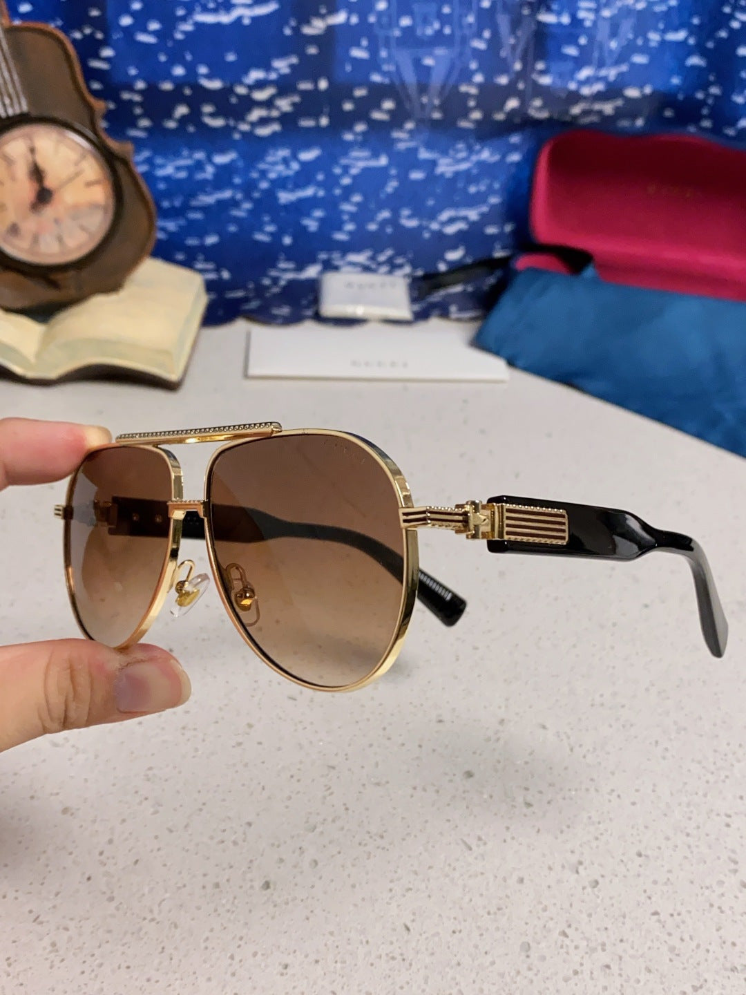 Gucci Aviator Brown Lens Sunglasses for Men & Women - 997537 - detail image 6
