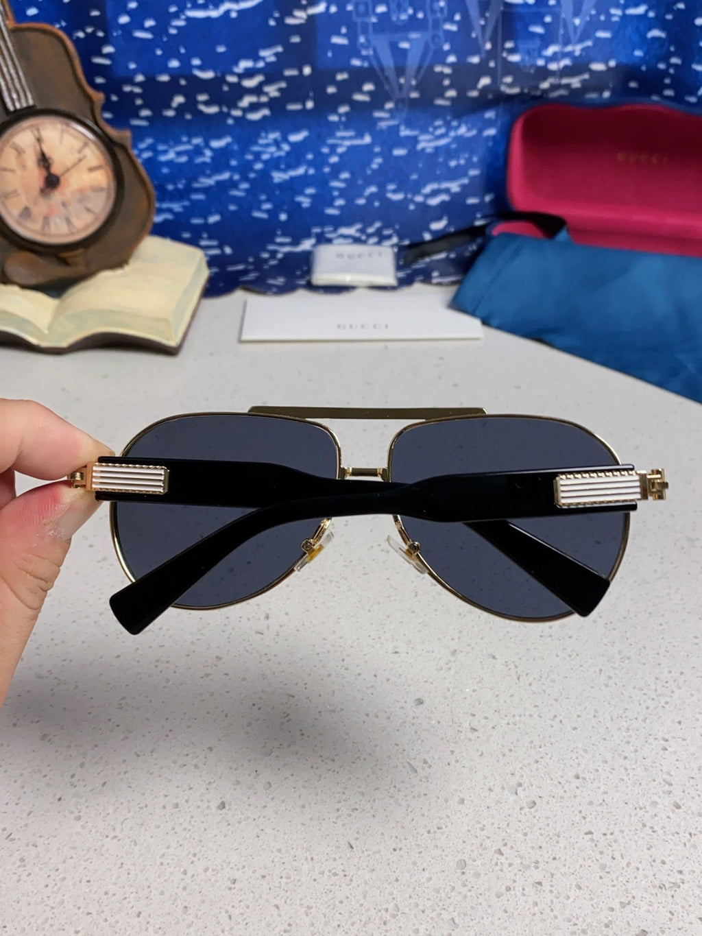 Gucci Aviator Silver Lens Sunglasses for Men & Women - 997538 - detail image 5