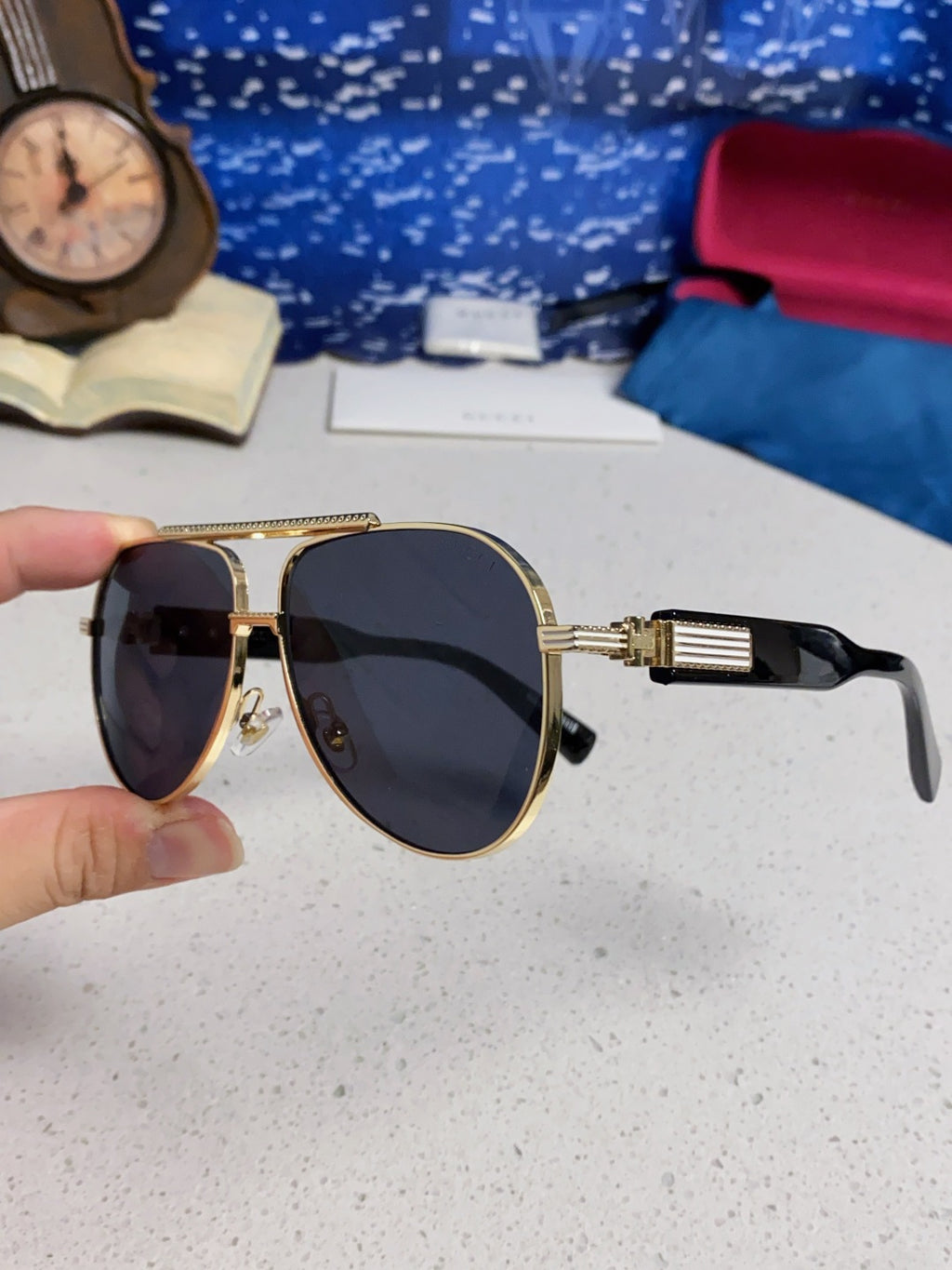 Gucci Aviator Silver Lens Sunglasses for Men & Women - 997538 - detail image 6