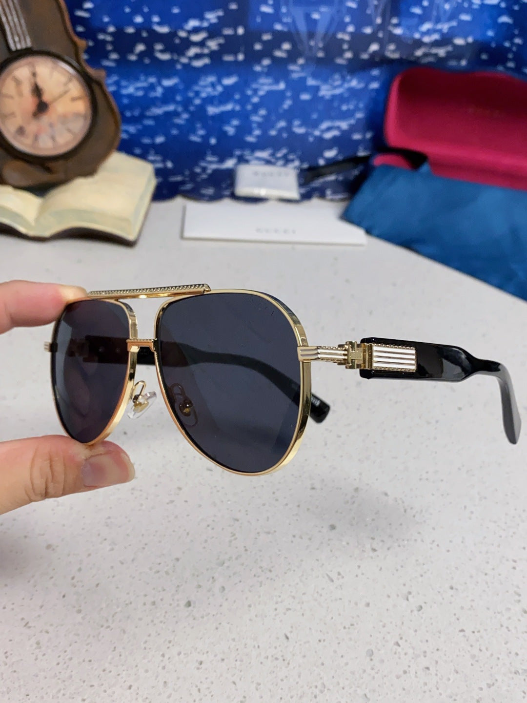 Gucci Aviator Silver Lens Sunglasses for Men & Women - 997538 - detail image 6