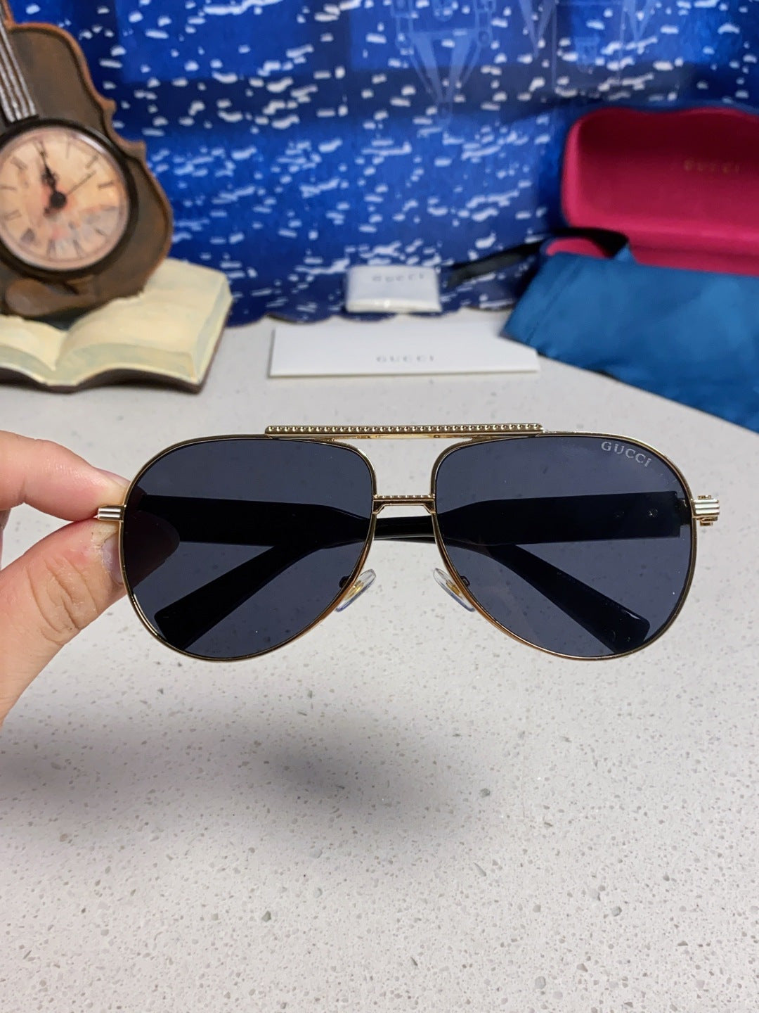 Gucci Aviator Silver Lens Sunglasses for Men & Women - 997538 - detail image 4