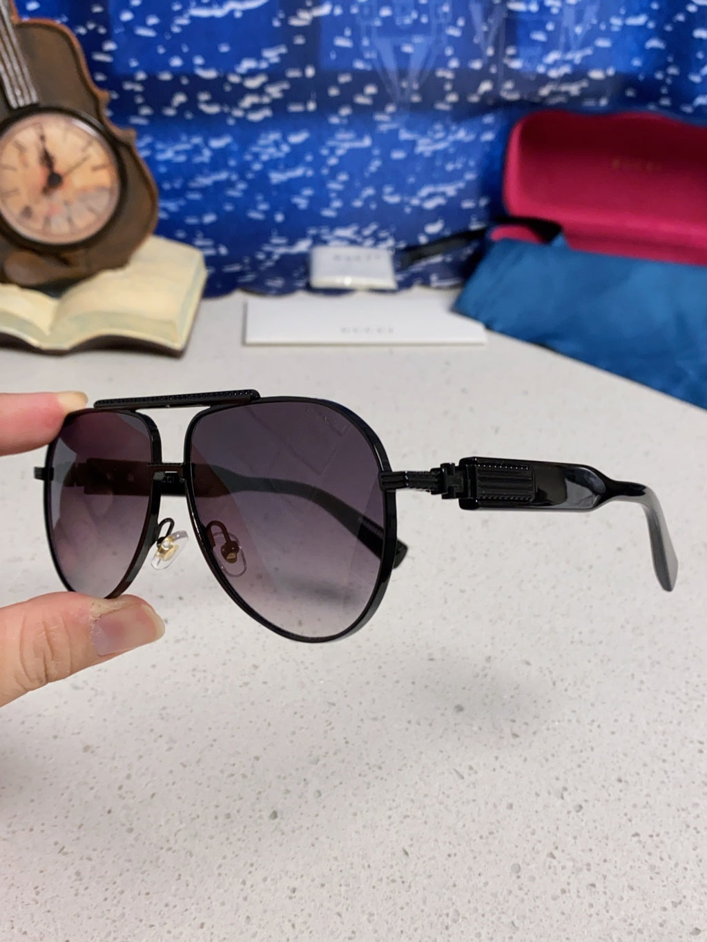 Gucci Aviator Silver Lens Sunglasses for Men & Women - 997539 - detail image 6