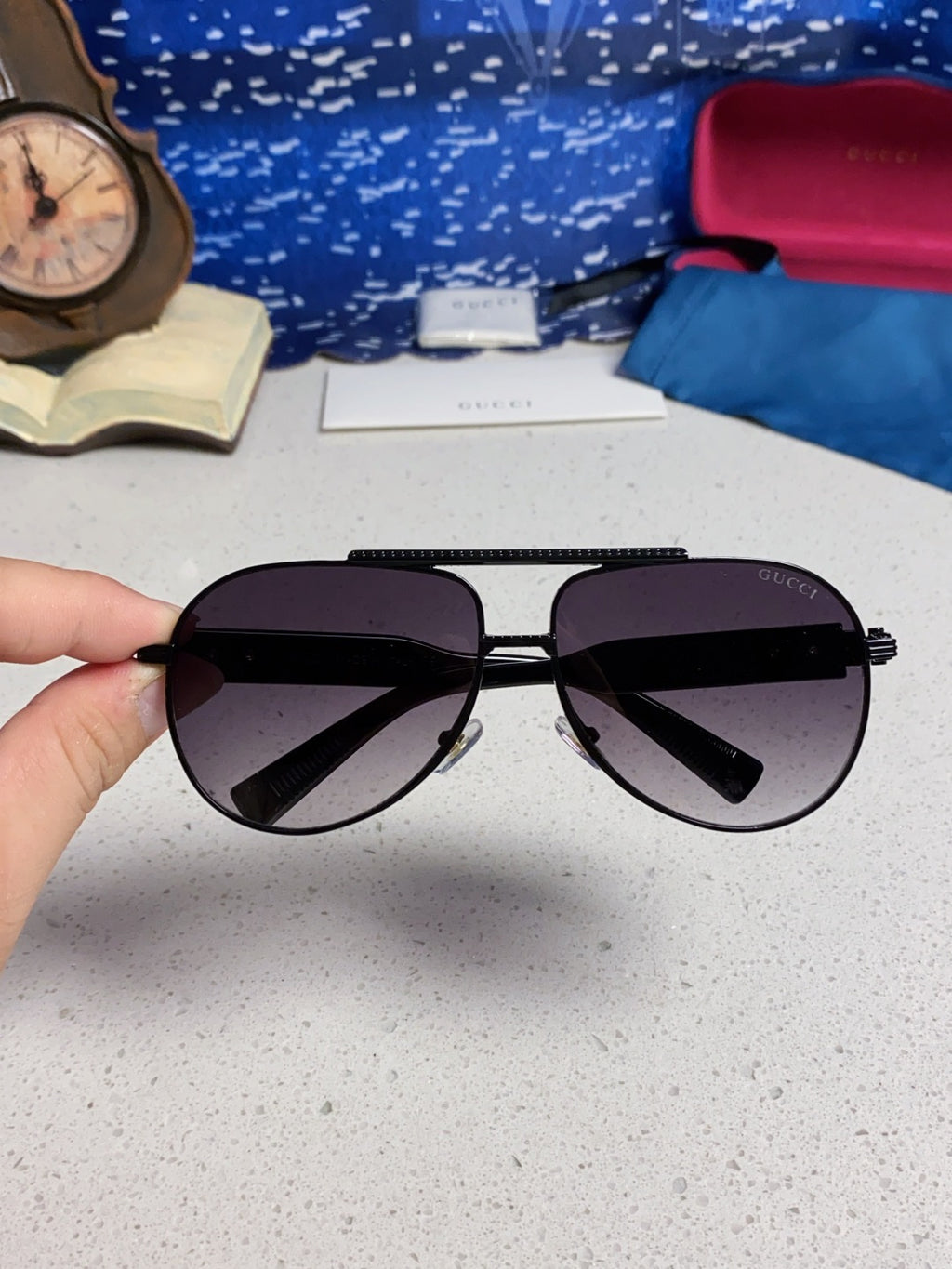 Gucci Aviator Silver Lens Sunglasses for Men & Women - 997539 - detail image 4