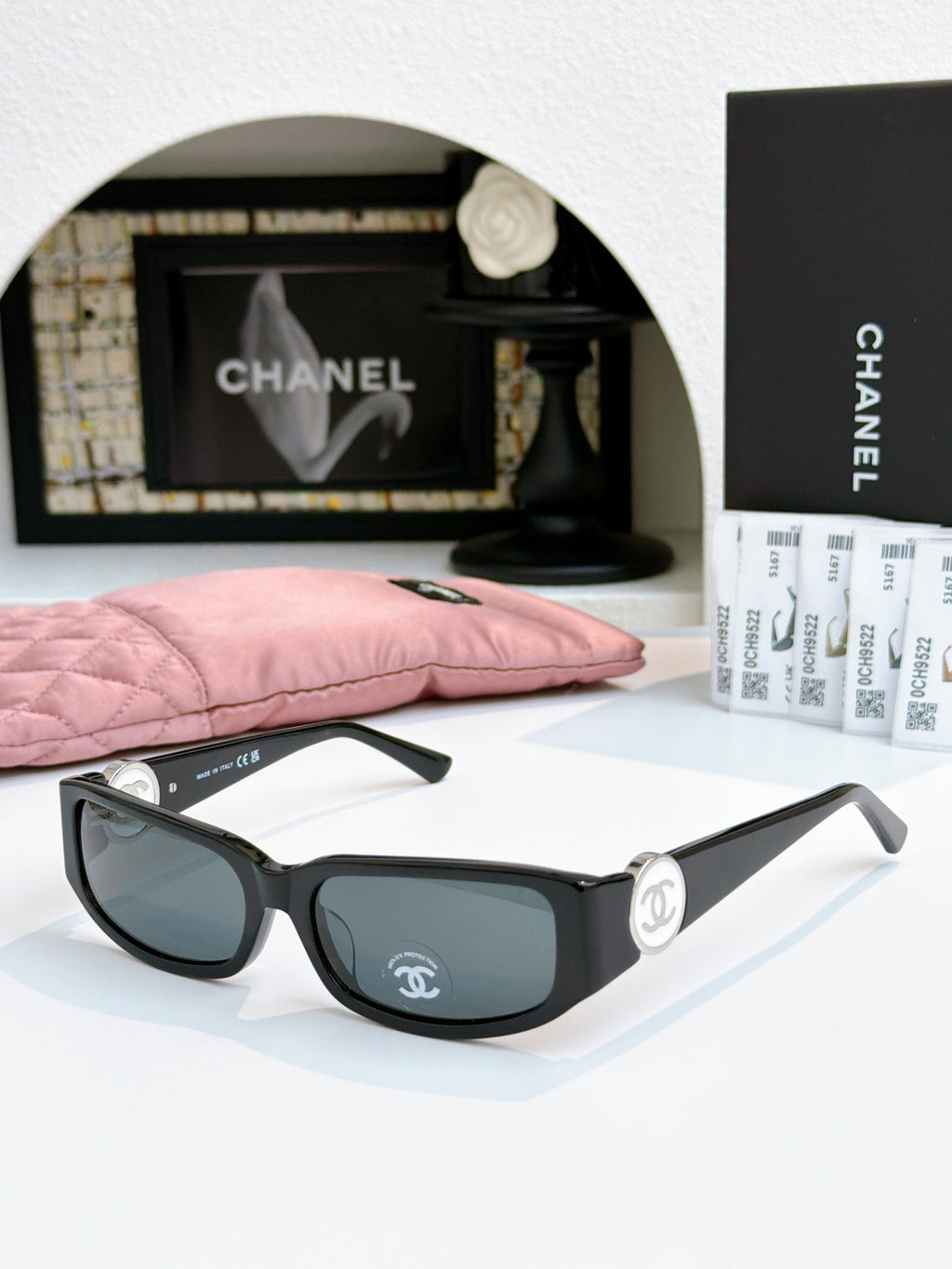 Chanel Round Pink Lens Sunglasses for Men & Women - detail image 2