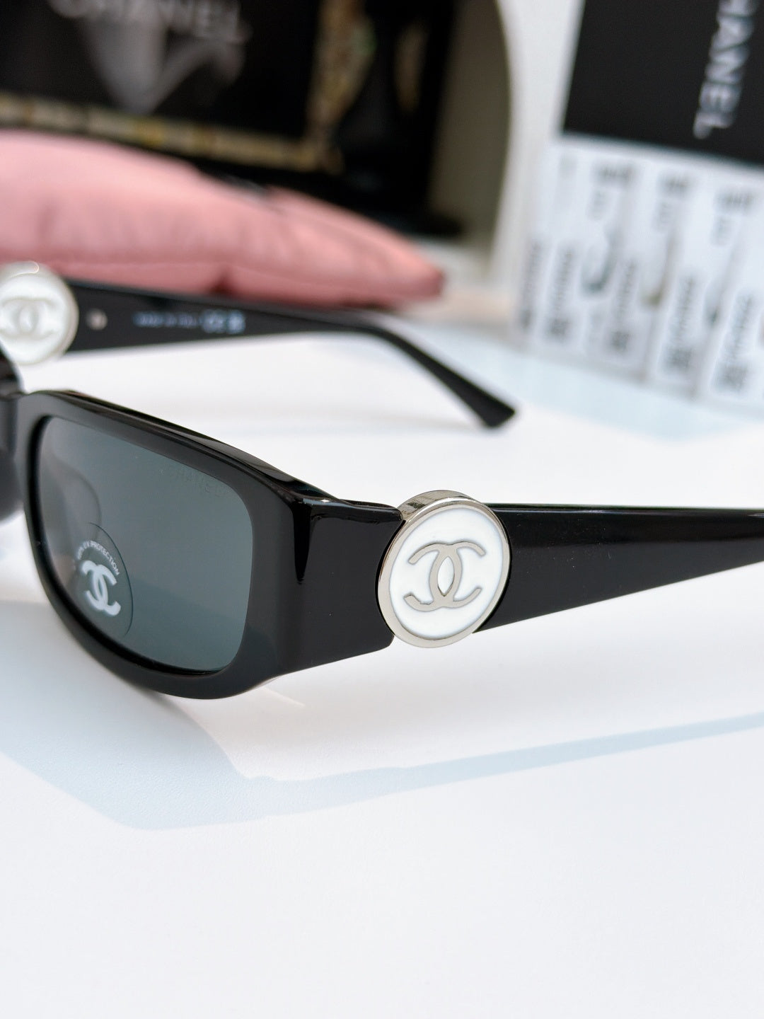 Chanel Round Pink Lens Sunglasses for Men & Women - detail image 7