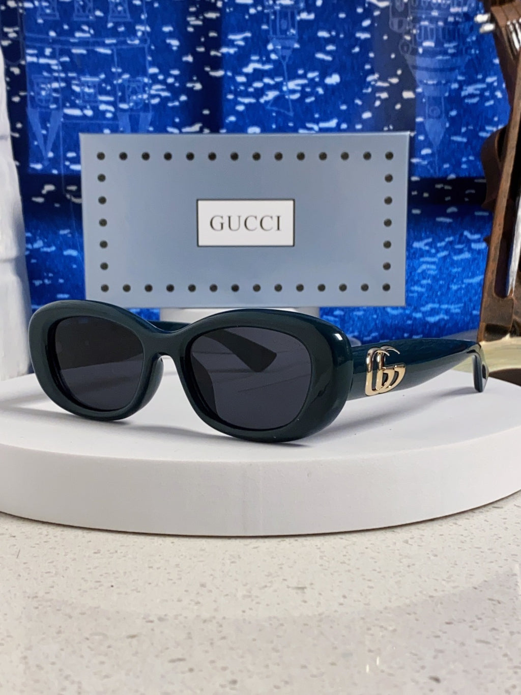 Gucci Oval Black Lens Sunglasses for Men & Women - 357947