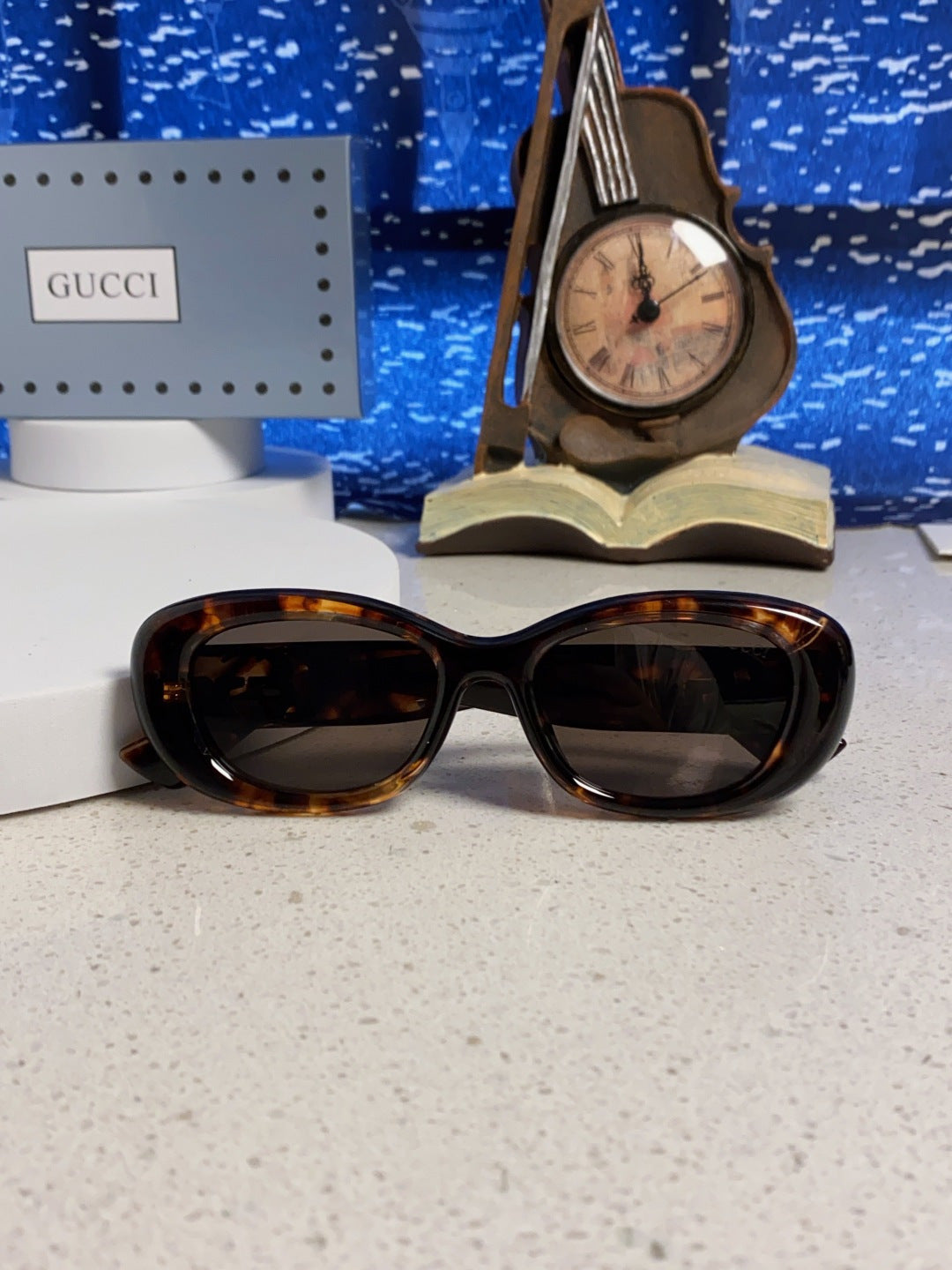 Gucci Oval Black Lens Sunglasses for Men & Women - 357949 - detail image 8