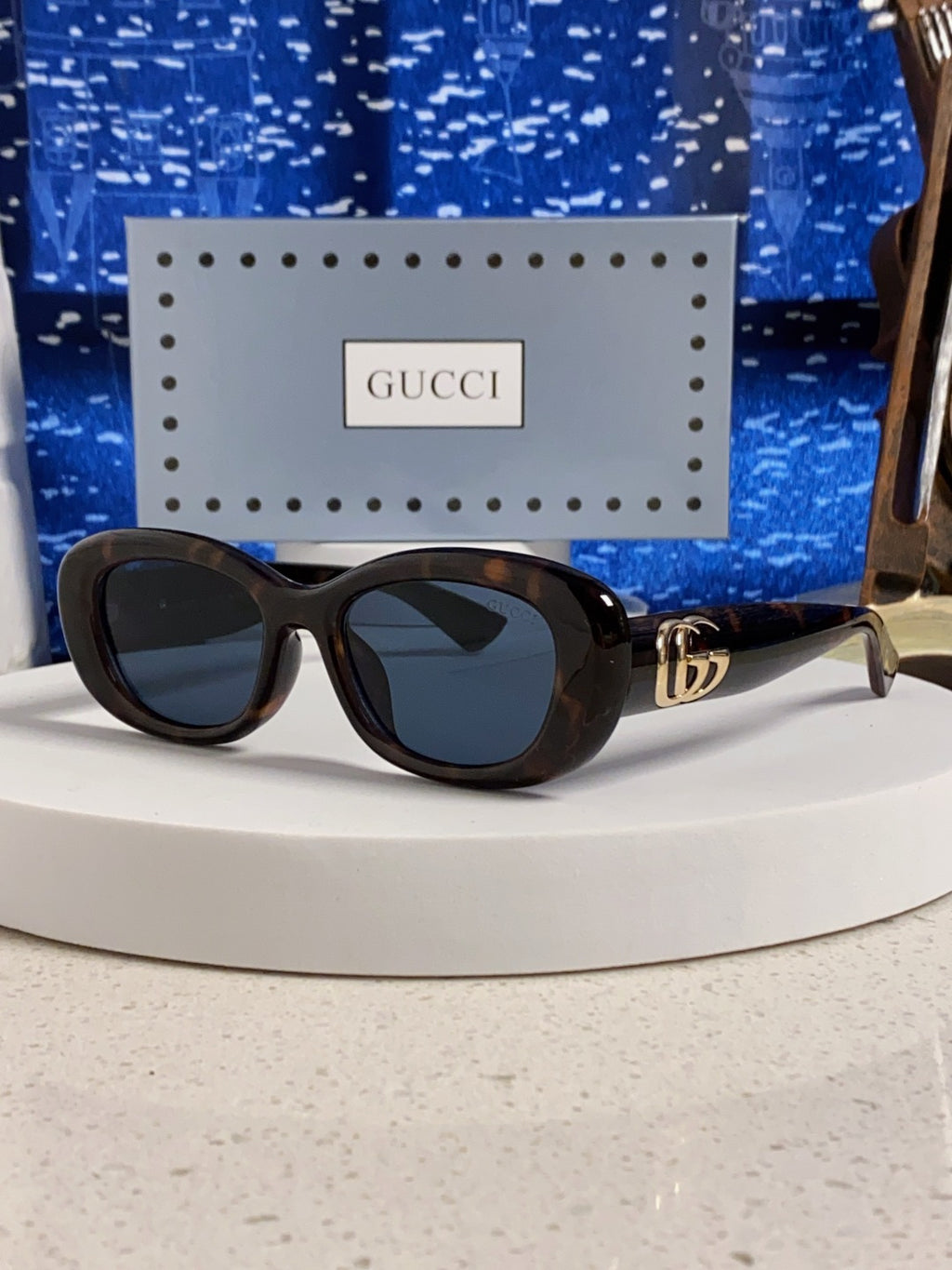 Gucci Oval Black Lens Sunglasses for Men & Women - 357950