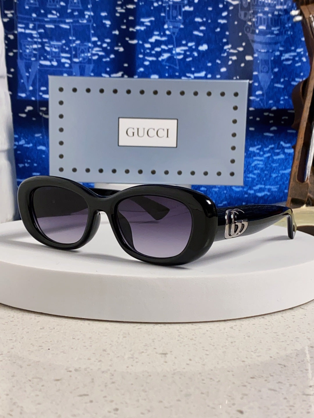 Gucci Oval Silver Lens Sunglasses for Men & Women