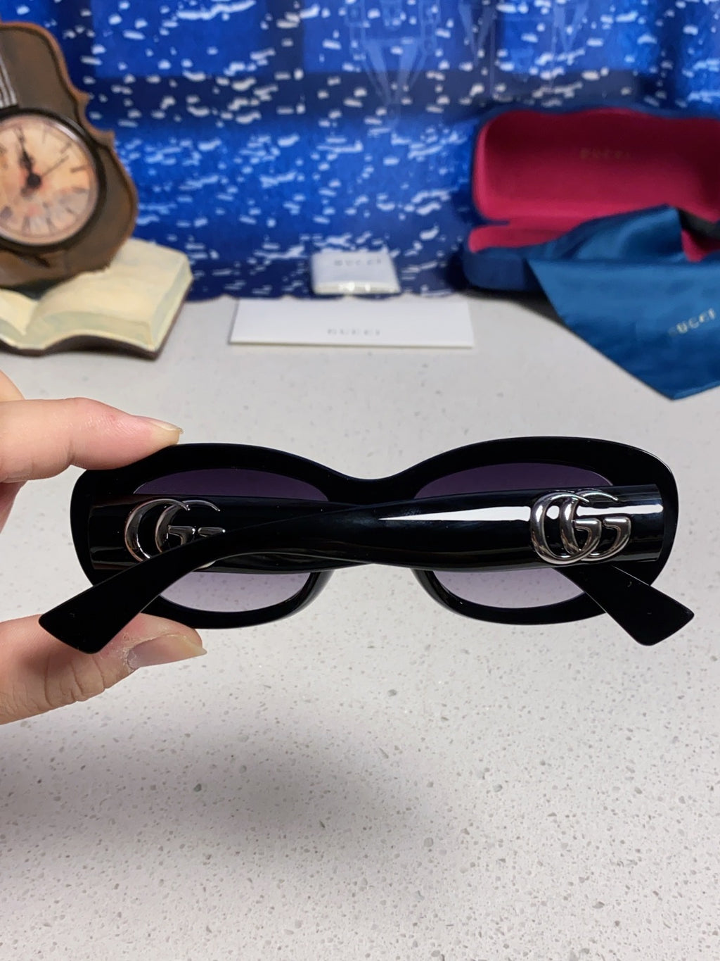 Gucci Oval Silver Lens Sunglasses for Men & Women - 357951 - detail image 5