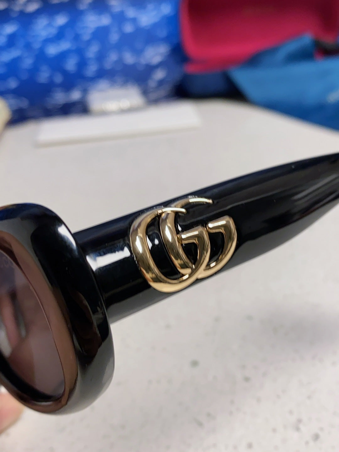 Gucci Oval Gold Lens Sunglasses for Men & Women - 357952 - detail image 7
