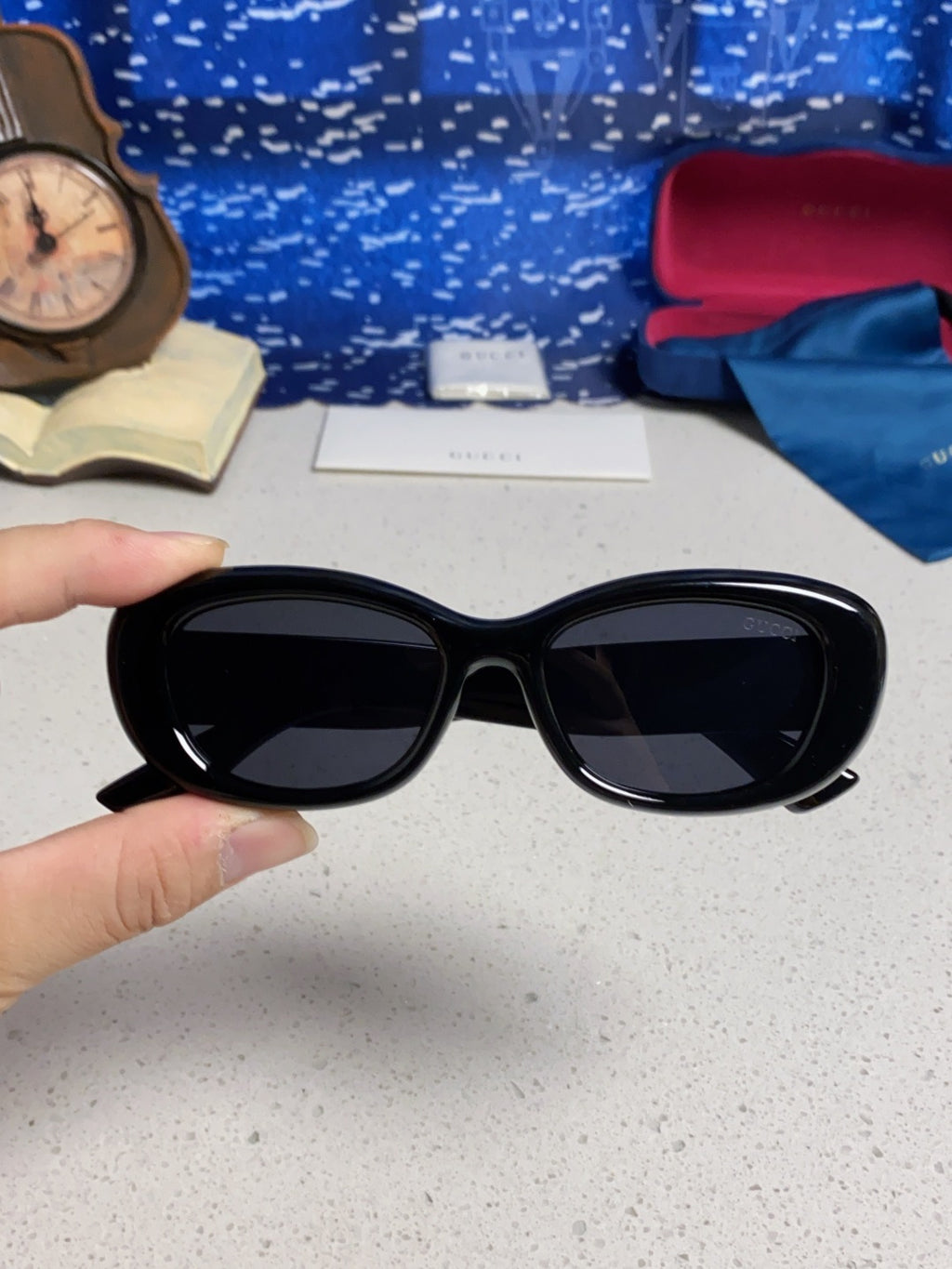 Gucci Oval Gold Lens Sunglasses for Men & Women - 357952 - detail image 4
